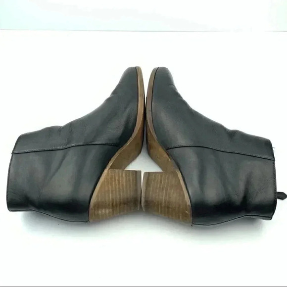 Crown Vintage ankle booties sz 6.5 black leather - Picture 6 of 12